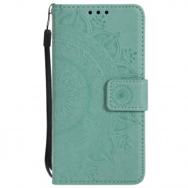 Bloemen Book Case Samsung Galaxy S7 Hoesje - Cyan