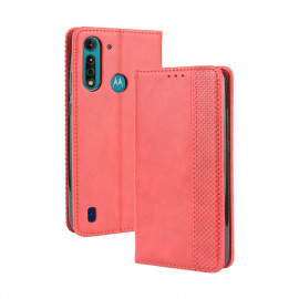 Vintage Book Case Motorola Moto G8 Power Lite Hoesje - Rood