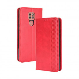 Coverup Vintage Style Book Case - Motorola Moto E7 Plus Hoesje - Rood