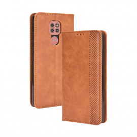 Coverup Vintage Style Book Case - Motorola Moto E7 Plus Hoesje - Bruin