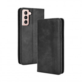 Coverup Vintage Style Book Case - Samsung Galaxy S21 Plus Hoesje - Zwart