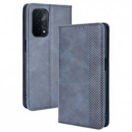 Coverup Vintage Style Book Case - OPPO A54 / A74 Hoesje - Blauw