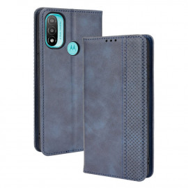 Coverup Vintage Style Book Case - Motorola Moto E20 Hoesje - Blauw