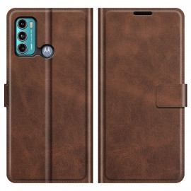 Coverup Deluxe Book Case - Motorola Moto G60 Hoesje - Donkerbruin