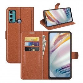 Coverup Book Case - Motorola Moto G60 Hoesje - Bruin