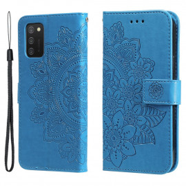 Coverup Mandala Bloemen Book Case - Samsung Galaxy A03S Hoesje - Blauw