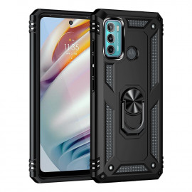 Coverup Ring Kickstand Back Cover - Motorola Moto G60 Hoesje - Zwart