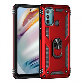 Coverup Ring Kickstand Back Cover - Motorola Moto G60 Hoesje - Rood