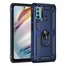 Coverup Ring Kickstand Back Cover - Motorola Moto G60 Hoesje - Blauw