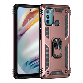 Coverup Ring Kickstand Back Cover - Motorola Moto G60 Hoesje - Rose Gold