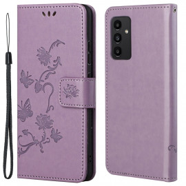 Coverup Bloemen & Vlinders Book Case - Samsung Galaxy A13 4G Hoesje - Lila