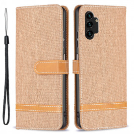 Coverup Denim Book Case - Samsung Galaxy A13 4G Hoesje - Bruin