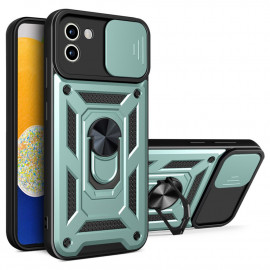 Coverup Armor Ring Kickstand Back Cover met Camera Shield - Samsung Galaxy A03 Hoesje - Mintgroen