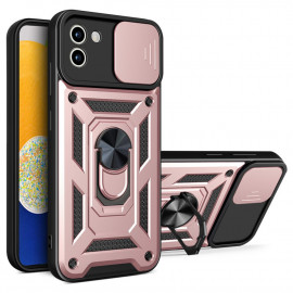 Coverup Armor Ring Kickstand Back Cover met Camera Shield - Samsung Galaxy A03 Hoesje - Rose Gold