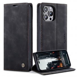 CaseMe Book Case - iPhone 14 Pro Hoesje - Zwart