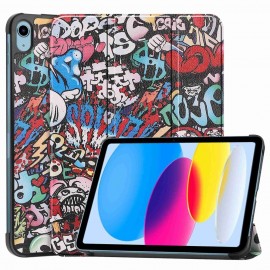 Tri-Fold Book Case met Wake/Sleep - iPad (2025) / iPad 10.9 (2022) Hoesje - Graffiti