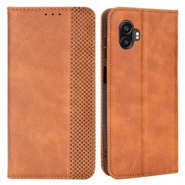 Coverup Vintage Style Book Case - Samsung Galaxy Xcover 6 Pro Hoesje - Bruin