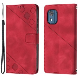 Coverup Book Case - Nokia C02 Hoesje - Rood