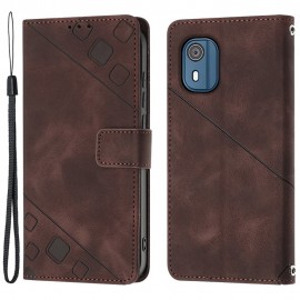 Coverup Book Case - Nokia C02 Hoesje - Bruin