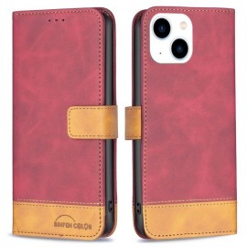 BINFEN Color Book Case - iPhone 14 Hoesje - Rood