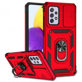 Coverup Armor Ring Kickstand Back Cover met Camera Shield - Samsung Galaxy A52 / A52s Hoesje - Rood