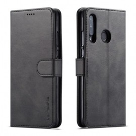 LC.IMEEKE Luxe Book Case - Huawei P30 Lite Hoesje - Zwart