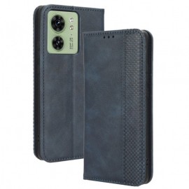 Coverup Vintage Style Book Case - Motorola Edge 40 Hoesje - Blauw