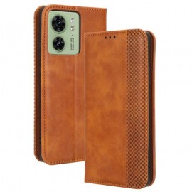 Coverup Vintage Style Book Case - Motorola Edge 40 Hoesje - Bruin