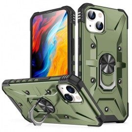 Coverup Heavy Duty Ring Kickstand Back Cover - iPhone 14 Hoesje - Army Green