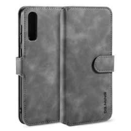 DG.MING Luxe Book Case - Samsung Galaxy A70 Hoesje - Grijs