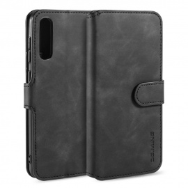 DG.MING Luxe Book Case - Samsung Galaxy A70 Hoesje - Zwart