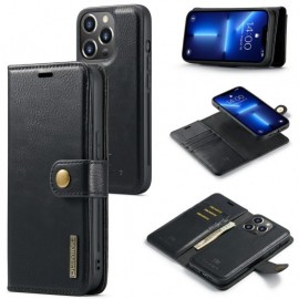 DG.MING 2-in-1 Book Case & Back Cover - iPhone 15 Pro Max Hoesje - Zwart