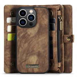 CaseMe 008 2-in-1 Book Case & Back Cover met Portemonnee - iPhone 15 Pro Max Hoesje - Bruin