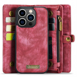 CaseMe 008 2-in-1 Book Case & Back Cover met Portemonnee - iPhone 15 Pro Max Hoesje - Roze