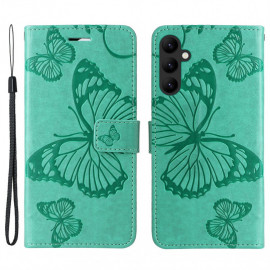 Coverup Vlinders Book Case - Samsung Galaxy A25 Hoesje - Mintgroen