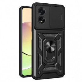 Coverup Armor Ring Kickstand Back Cover met Camera Shield - OPPO A38 Hoesje - Zwart