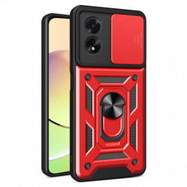 Coverup Armor Ring Kickstand Back Cover met Camera Shield - OPPO A38 Hoesje - Rood