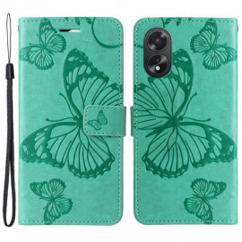 Coverup Vlinders Book Case - OPPO A38 Hoesje - Mintgroen