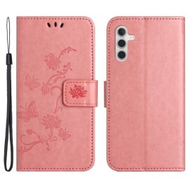 Coverup Bloemen & Vlinders Book Case - Samsung Galaxy S25 / S24 Hoesje - Pink