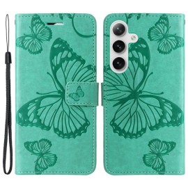 Coverup Vlinders Book Case - Samsung Galaxy S25 Plus / S24 Plus Hoesje - Mintgroen