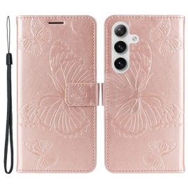 Coverup Vlinders Book Case - Samsung Galaxy S25 Plus / S24 Plus Hoesje - Rose Gold