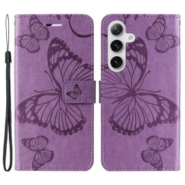 Coverup Vlinders Book Case - Samsung Galaxy S25 Plus / S24 Plus Hoesje - Lila