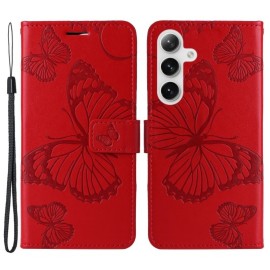 Coverup Vlinders Book Case - Samsung Galaxy S25 / S24 Hoesje - Rood