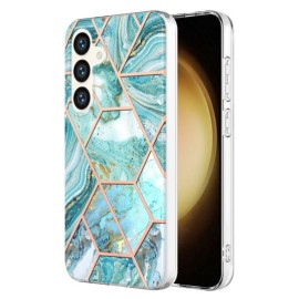 Coverup Marble Design TPU Back Cover - Samsung Galaxy S24 Hoesje - Blauw