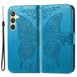 Coverup Vlinder Book Case - Samsung Galaxy S24 Hoesje - Blauw