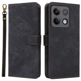 Coverup Book Case met Koord - Xiaomi Poco X6 / Redmi Note 13 Pro 5G Hoesje - Zwart