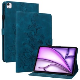 Bloemen Book Case met Wake/Sleep - iPad Air 13 (2024/2025) Hoesje - Blauw