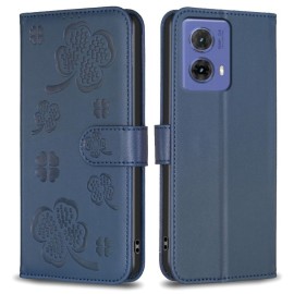 Coverup Klavertje Book Case - Motorola Moto G85 Hoesje - Blauw