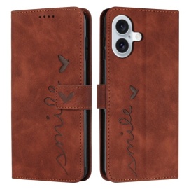 Coverup Smile Book Case - iPhone 16 Hoesje - Bruin