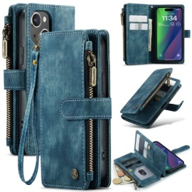 CaseMe C30 Book Case met Portemonnee - iPhone 16 Hoesje - Blauw